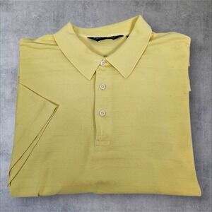Polo Golf Ralph Lauren Yellow Textured Polo Shirt Size XL Men's P69